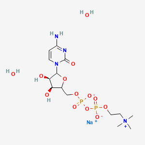 molecular formula C14H29N4NaO13P2 B10779393 Cytidine 5'-diphosphocholine sodium salt dihydrate 