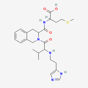 molecular formula C25H35N5O4S B10781075 imidazol-3-ylethyl-DL-Val-DL-Tic-DL-Met-OH 