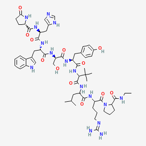 molecular formula C59H84N16O12 B10781125 H-Pyr-His-Trp-D-Ser-Tyr-DL-Gly(tBu)-DL-Leu-DL-Arg-DL-Pro-NHEt 