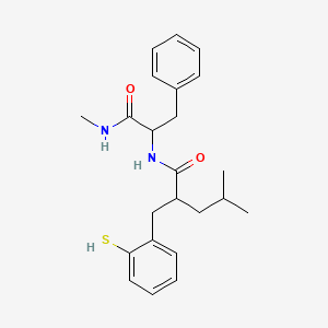 molecular formula C23H30N2O2S B10781130 4-methyl-N-[1-(methylamino)-1-oxo-3-phenylpropan-2-yl]-2-[(2-sulfanylphenyl)methyl]pentanamide 