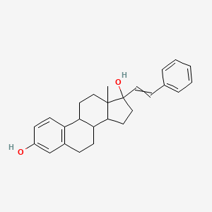 molecular formula C26H30O2 B10781269 13-methyl-17-(2-phenylethenyl)-7,8,9,11,12,14,15,16-octahydro-6H-cyclopenta[a]phenanthrene-3,17-diol 