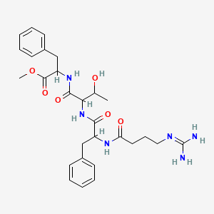 molecular formula C28H38N6O6 B10781378 deamino-Nar-DL-Phe-DL-xiThr-DL-Phe-OMe 
