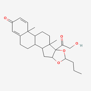 molecular formula C25H34O5 B10781397 8-(2-Hydroxyacetyl)-9,13-dimethyl-6-propyl-5,7-dioxapentacyclo[10.8.0.02,9.04,8.013,18]icosa-14,17-dien-16-one 
