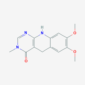molecular formula C14H15N3O3 B10781435 7,8-Dimethoxy-3-methyl-5,10-dihydro-3H-pyrimido[4,5-b]quinolin-4-one 