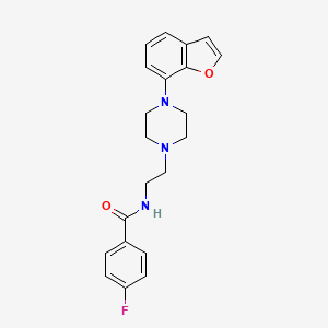 molecular formula C21H22FN3O2 B10781456 N-[2-(4-Benzofuran-7-yl-piperazin-1-yl)-ethyl]-4-fluoro-benzamide 