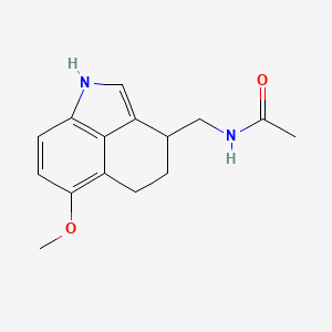 molecular formula C15H18N2O2 B10781464 N-[(6-methoxy-1,3,4,5-tetrahydrobenzo[cd]indol-3-yl)methyl]acetamide 
