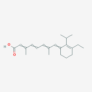 molecular formula C21H30O2 B10781496 8-(3-Ethyl-2-propan-2-ylcyclohex-2-en-1-ylidene)-3,7-dimethylocta-2,4,6-trienoic acid 