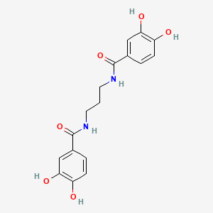 molecular formula C17H18N2O6 B10781559 N,N''-1,3-Propanediylbis(3,4-dihydroxybenzamide) 