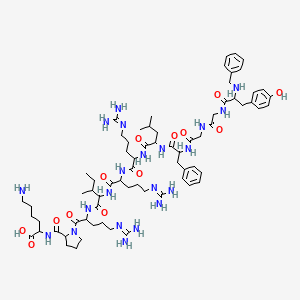 molecular formula C70H109N21O13 B10781716 Bn-DL-Tyr-Gly-Gly-DL-Phe-DL-Leu-DL-Arg-DL-Arg-DL-xiIle-DL-Arg-DL-Pro-DL-Lys-OH 