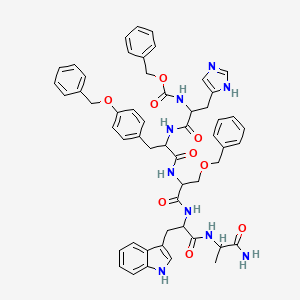 molecular formula C54H57N9O9 B10781732 Cbz-DL-His-DL-Tyr(Bn)-DL-Ser(Bn)-DL-Trp-DL-Ala-NH2 