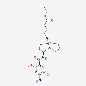 molecular formula C22H32ClN3O4 B10781897 Ethyl 4-[2-[(4-amino-5-chloro-2-methoxybenzoyl)amino]-9-azabicyclo[3.3.1]nonan-9-yl]butanoate 
