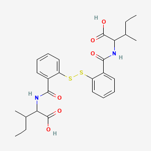 molecular formula C26H32N2O6S2 B10781982 DL-Isoleucine, N,N'-(dithiobis(2,1-phenylenecarbonyl))bis- CAS No. 171744-42-6