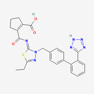 molecular formula C25H23N7O3S B10782018 KRH-594 free acid 