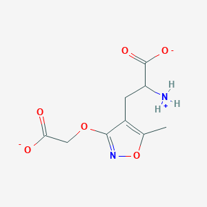 molecular formula C9H11N2O6- B10782028 2-Amino-3-(3-carboxymethoxy-5-methyl-isoxazol-4-yl)-propionic acid(AMOA) 