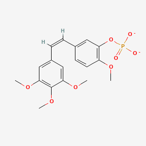 molecular formula C18H19O8P-2 B10782074 Combretastatin A-4 phosphate 