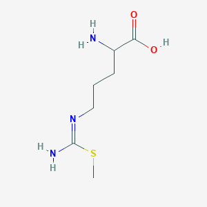 molecular formula C7H15N3O2S B10782202 2-Amino-5-[[amino(methylsulfanyl)methylidene]amino]pentanoic acid 