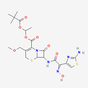 molecular formula C21H27N5O8S2 B10782272 Cefdaloxime pentexil tosilate 