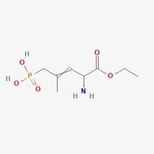 molecular formula C8H16NO5P B10782333 (E)-4-amino-5-ethoxy-2-methyl-5-oxopent-2-enylphosphonic acid 
