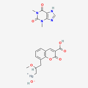 molecular formula C21H22HgN4O8 B10782343 Mercumatilin CAS No. 692248-08-1