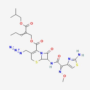 molecular formula C24H30N8O7S2 B10782361 Ceftrazonal bopentil 