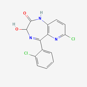 molecular formula C14H9Cl2N3O2 B10782386 Lopirazepam CAS No. 140365-26-0