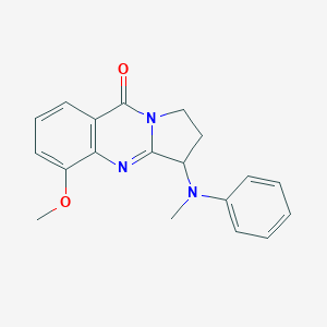 molecular formula C19H19N3O2 B107824 5-methoxy-3-(N-methylanilino)-2,3-dihydro-1H-pyrrolo[2,1-b]quinazolin-9-one CAS No. 16688-23-6