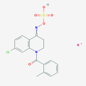 molecular formula C17H15ClKN2O5S B10782433 CID 145705950 