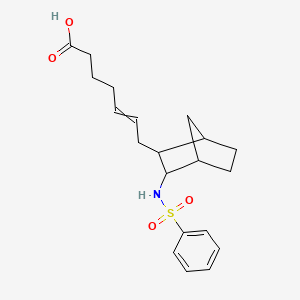 molecular formula C20H27NO4S B10782519 7-{3-[(Benzenesulfonyl)amino]bicyclo[2.2.1]heptan-2-yl}hept-5-enoic acid 