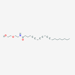molecular formula C24H37NO3 B10782555 N-[2-(2-hydroxyethoxy)ethyl]icosa-5,8,11-triynamide 