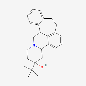 molecular formula C25H31NO B10782568 3-Tert-butyl-2,3,4,4a,8,9,13b,14-octahydro-1h-benzo[6,7]cyclohepta[1,2,3-de]pyrido[2,1-a]isoquinolin-3-ol 