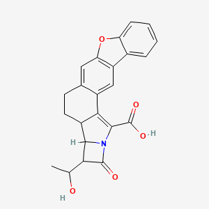 molecular formula C23H19NO5 B10782601 Hexacyclic 2-arylcarbapenems 