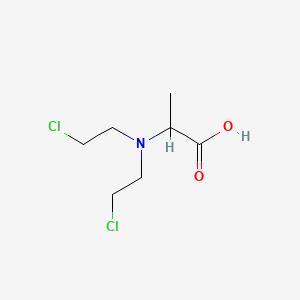 molecular formula C7H13Cl2NO2 B10782641 N,N-Bis(2-chloroethyl)alanine CAS No. 13322-66-2