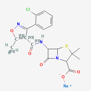 molecular formula C19H17ClN3NaO5S B10782660 Cloxacillin-13C4 (sodium salt) 