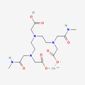 molecular formula C16H27CaN5O8 B10782755 Calcium;2-[2-[2-[carboxylatomethyl-[2-(methylamino)-2-oxoethyl]amino]ethyl-(carboxymethyl)amino]ethyl-[2-(methylamino)-2-oxoethyl]amino]acetate 