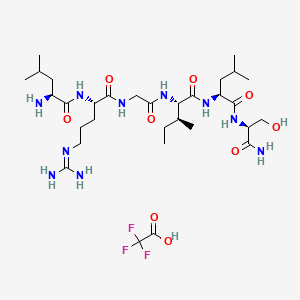 molecular formula C31H57F3N10O9 B10783012 LRGILS-NH2 TFA 