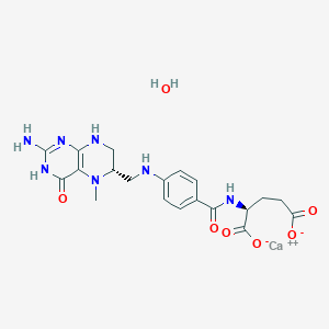 molecular formula C20H25CaN7O7 B10783041 Levomefolate (calcium salt hydrate) 