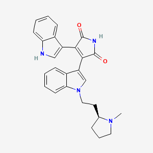 molecular formula C27H26N4O2 B10783056 3-(1h-Indol-3-Yl)-4-{1-[2-(1-Methylpyrrolidin-2-Yl)ethyl]-1h-Indol-3-Yl}-1h-Pyrrole-2,5-Dione 