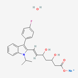 molecular formula C24H27FNNaO5 B10783057 Fluvastatin (sodium salt) (hydrate) 