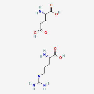 molecular formula C6H14N4O2.C5H9NO4<br>C11H23N5O6 B10783087 Arginine Glutamate CAS No. 4795-57-7