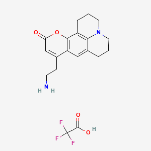molecular formula C19H21F3N2O4 B10783092 6-(2-aminoethyl)-3-oxa-13-azatetracyclo[7.7.1.02,7.013,17]heptadeca-1(17),2(7),5,8-tetraen-4-one;2,2,2-trifluoroacetic acid 