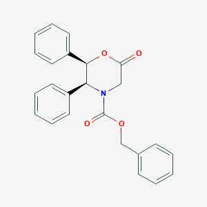 molecular formula C24H21NO4 B107831 (2R,3S)-Benzyl 6-oxo-2,3-diphenylmorpholine-4-carboxylate CAS No. 100516-54-9