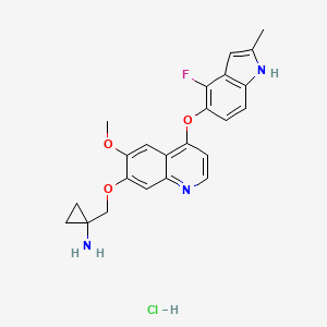 molecular formula C23H23ClFN3O3 B10783339 Anlotinib (hydrochloride) 