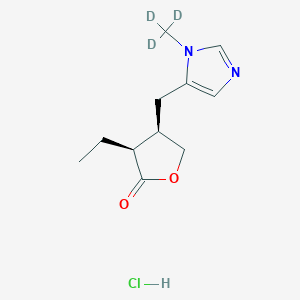 molecular formula C11H17ClN2O2 B10783366 Pilocarpine-d3 Hydrochloride 