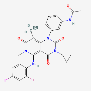 molecular formula C26H23FIN5O4 B10783369 Trametinib-13C,d3 