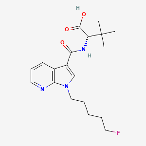 molecular formula C19H26FN3O3 B10783394 (2S)-2-[[1-(5-fluoropentyl)pyrrolo[2,3-b]pyridine-3-carbonyl]amino]-3,3-dimethylbutanoic acid 