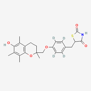 molecular formula C24H27NO5S B10783404 Troglitazone-d4 