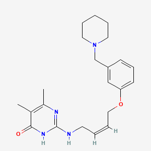 molecular formula C22H30N4O2 B10783450 4,5-dimethyl-2-[[(Z)-4-[3-(piperidin-1-ylmethyl)phenoxy]but-2-enyl]amino]-1H-pyrimidin-6-one 