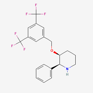 molecular formula C20H19F6NO B10783455 (2S,3S)-3-[[3,5-bis(trifluoromethyl)phenyl]methoxy]-2-phenylpiperidine CAS No. 155764-99-1