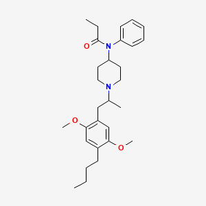molecular formula C29H42N2O3 B10783463 N-(1-(1-(4-Butyl-2,5-dimethoxyphenyl)propan-2-yl)piperidin-4-yl)-N-phenylpropionamide 