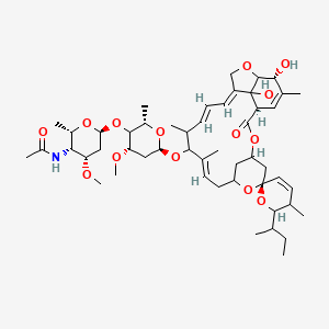 molecular formula C50H75NO14 B10783568 N-[(2S,3R,4S,6S)-6-[(2S,4S,6R)-6-[(1'R,6S,10'E,14'E,16'E,21'R)-2-butan-2-yl-21',24'-dihydroxy-3,11',13',22'-tetramethyl-2'-oxospiro[2,3-dihydropyran-6,6'-3,7,19-trioxatetracyclo[15.6.1.14,8.020,24]pentacosa-10,14,16,22-tetraene]-12'-yl]oxy-4-methoxy-2-methyloxan-3-yl]oxy-4-methoxy-2-methyloxan-3-yl]acetamide 